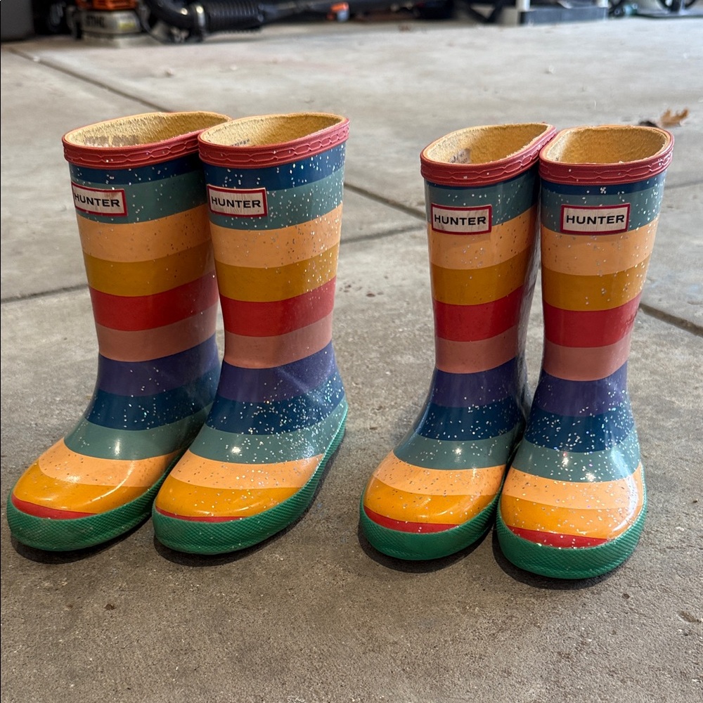 Hunter Kids' Multicolor Striped Boots